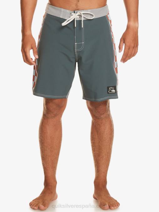 pizarra oscura shorts de playa arco 18 originales D6T4D172 hombres Quiksilver