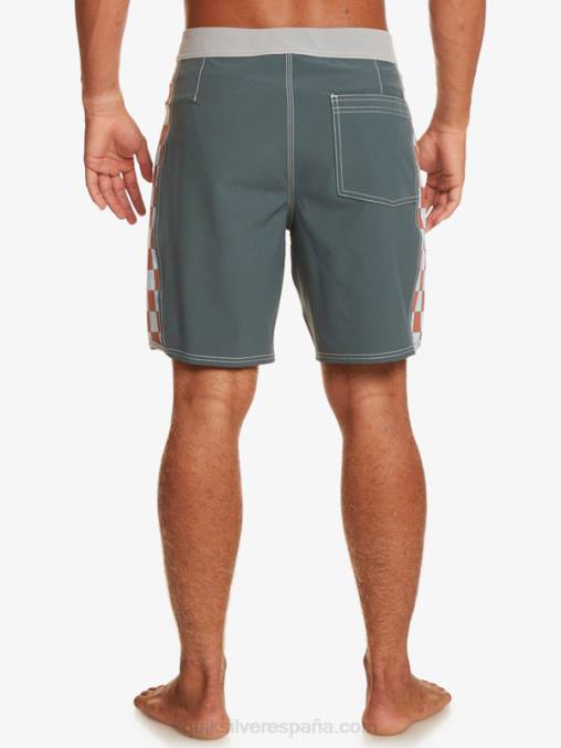 pizarra oscura shorts de playa arco 18 originales D6T4D172 hombres Quiksilver