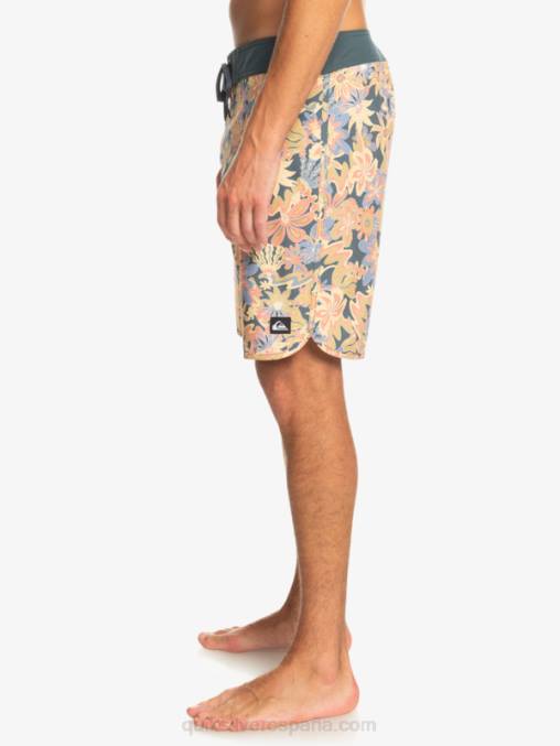 pizarra oscura shorts de playa surfsilk festoneado 19 D6T4D219 hombres Quiksilver