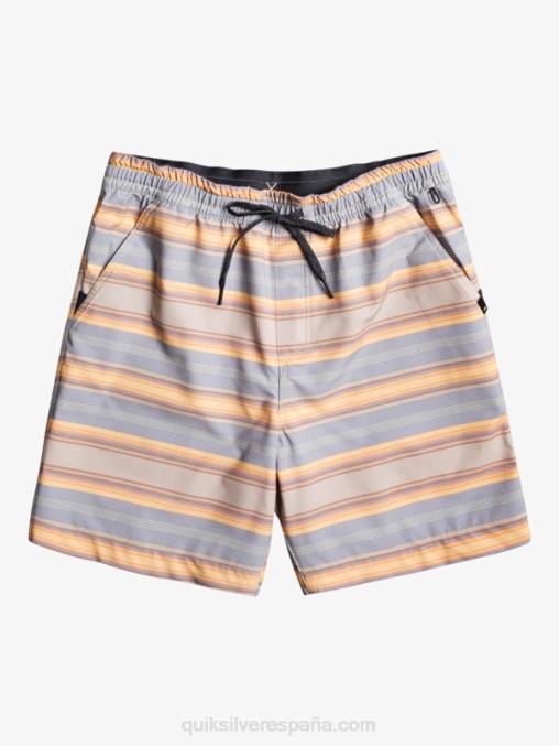 raya plaza taupe surf days shorts de playa con estampado de anfibios taxer 18 D6T4D104 hombres Quiksilver