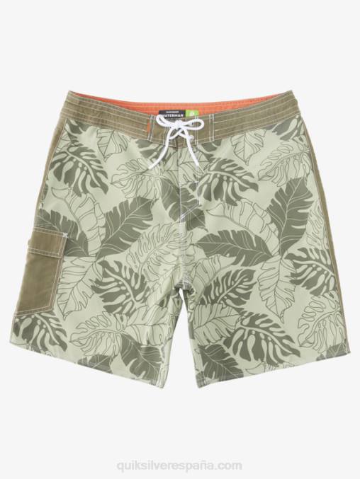 recuerdo del té shorts de baño waterman con estampado retro 2 19 D6T4D850 hombres Quiksilver