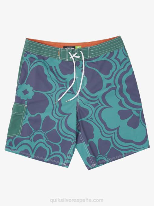 retroceso de pino de humo shorts de playa con estampado retro waterman 19 D6T4D1437 hombres Quiksilver