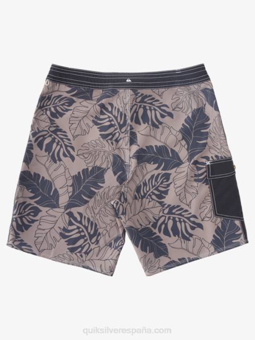 retroceso negro shorts de baño waterman con estampado retro 2 19 D6T4D848 hombres Quiksilver