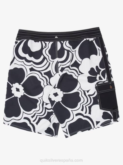 retroceso negro shorts de playa con estampado retro waterman 19 D6T4D1436 hombres Quiksilver