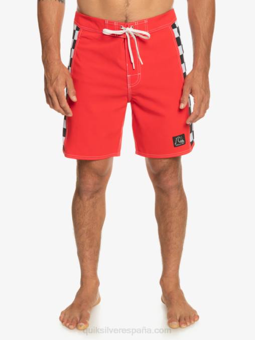 rojo de alto riesgo shorts de playa arco 18 originales D6T4D176 hombres Quiksilver