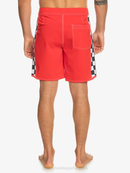 rojo de alto riesgo shorts de playa arco 18 originales D6T4D176 hombres Quiksilver