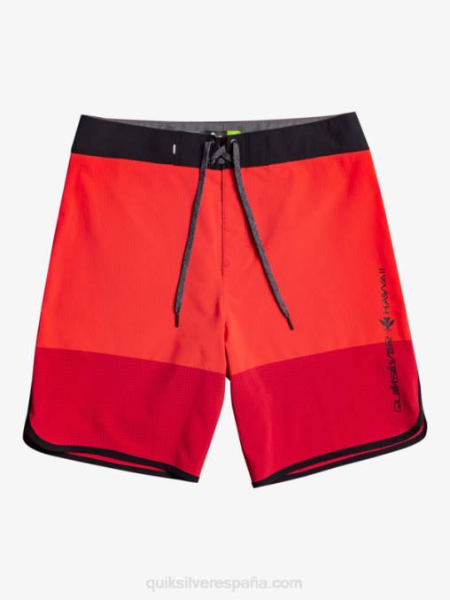 rojo de alto riesgo shorts de playa highlite festoneado 19 D6T4D32 hombres Quiksilver
