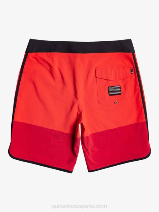 rojo de alto riesgo shorts de playa highlite festoneado 19 D6T4D32 hombres Quiksilver