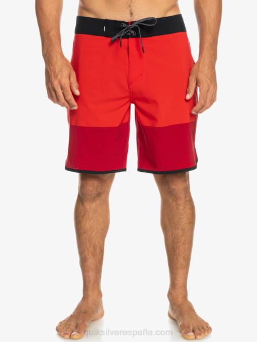 rojo de alto riesgo shorts de playa highlite festoneado 19 D6T4D32 hombres Quiksilver