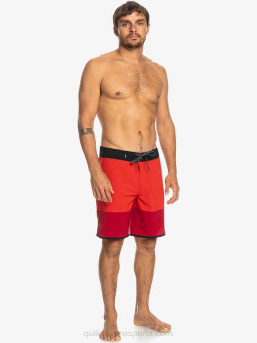 rojo de alto riesgo shorts de playa highlite festoneado 19 D6T4D32 hombres Quiksilver