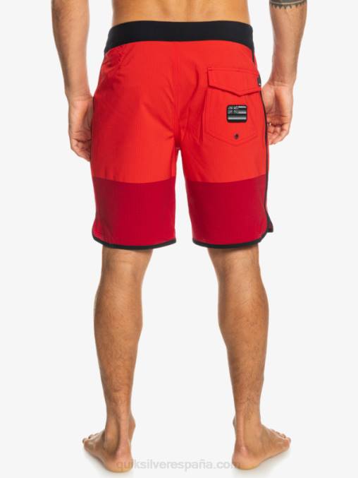 rojo de alto riesgo shorts de playa highlite festoneado 19 D6T4D32 hombres Quiksilver