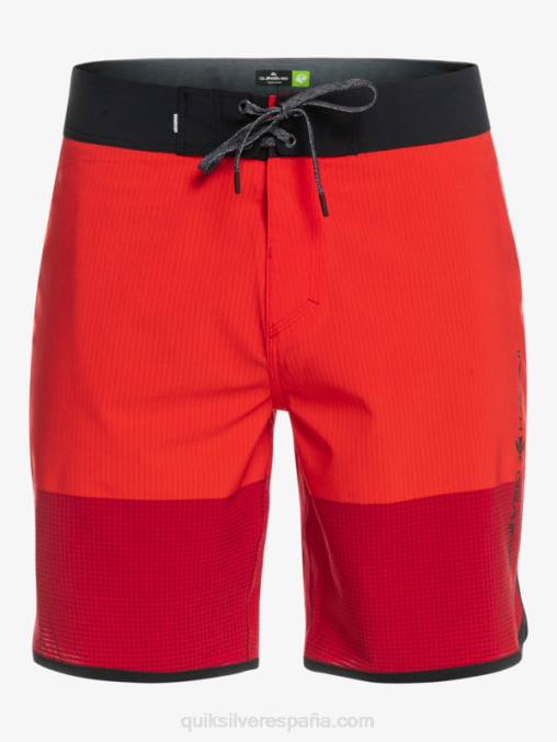 rojo de alto riesgo shorts de playa highlite festoneado 19 D6T4D32 hombres Quiksilver