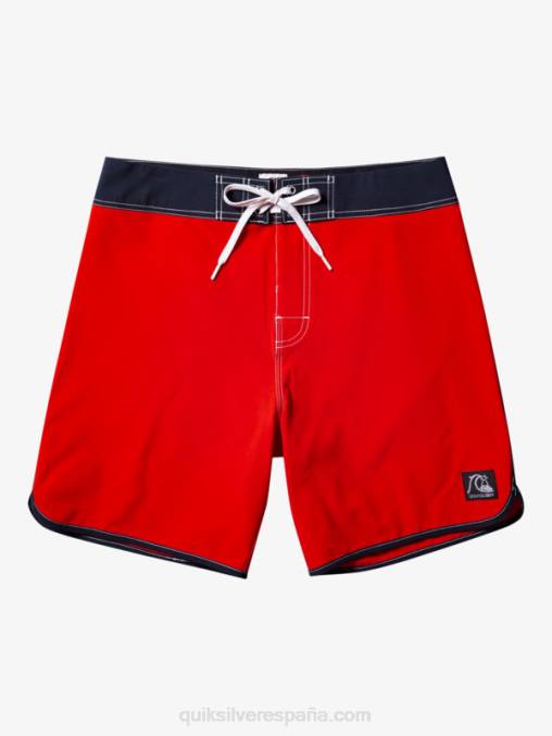 rojo de alto riesgo shorts de playa originales festoneados 18 D6T4D87 hombres Quiksilver