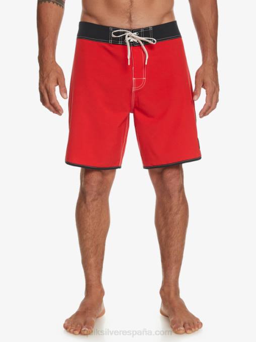 rojo de alto riesgo shorts de playa originales festoneados 18 D6T4D87 hombres Quiksilver