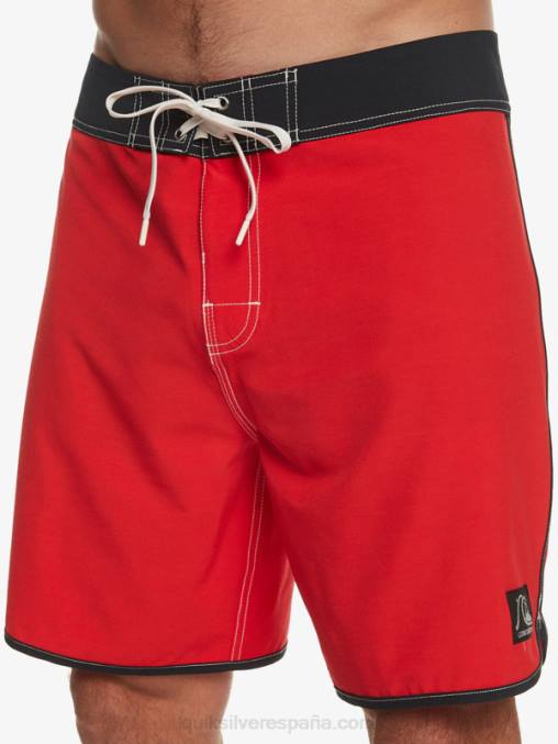 rojo de alto riesgo shorts de playa originales festoneados 18 D6T4D87 hombres Quiksilver