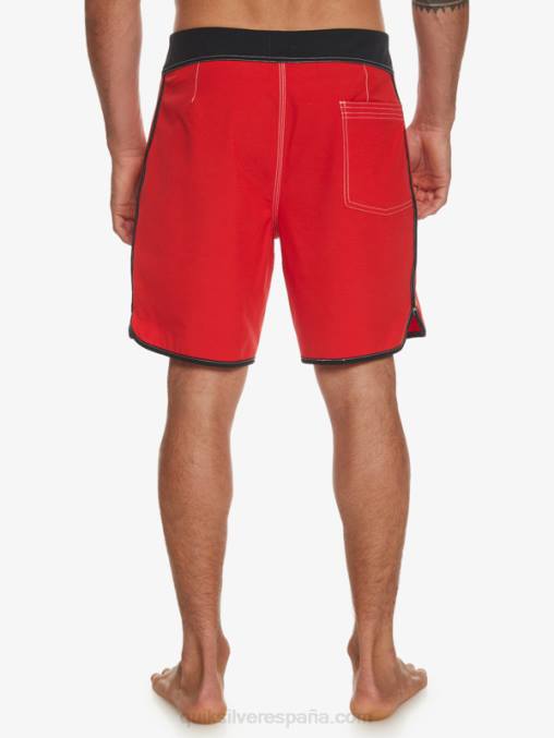 rojo de alto riesgo shorts de playa originales festoneados 18 D6T4D87 hombres Quiksilver