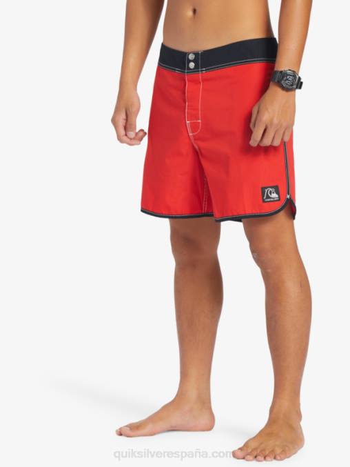rojo de alto riesgo shorts de playa originales scallop snap 16 D6T4D169 hombres Quiksilver