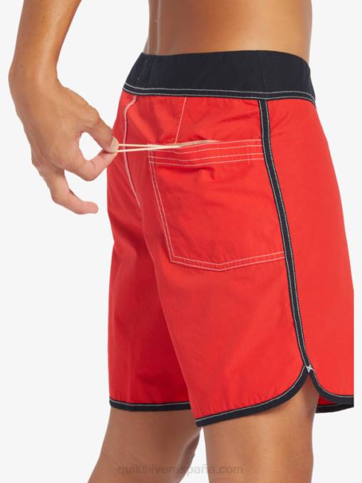 rojo de alto riesgo shorts de playa originales scallop snap 16 D6T4D169 hombres Quiksilver
