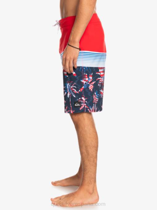 rojo de alto riesgo shorts de playa surfsilk panel 20 D6T4D1459 hombres Quiksilver