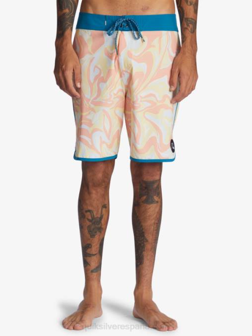 rosa durazno shorts de playa surfsilk festoneado 19 D6T4D1499 hombres Quiksilver