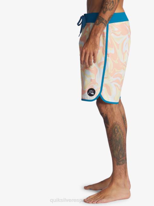 rosa durazno shorts de playa surfsilk festoneado 19 D6T4D1499 hombres Quiksilver