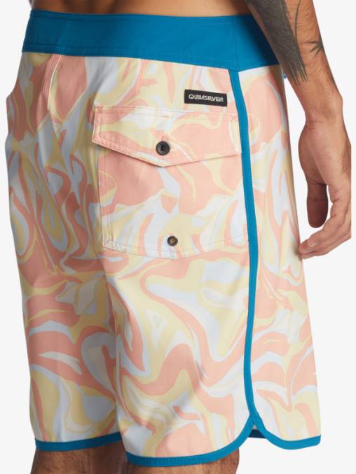 rosa durazno shorts de playa surfsilk festoneado 19 D6T4D1499 hombres Quiksilver