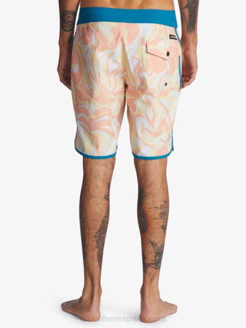 rosa durazno shorts de playa surfsilk festoneado 19 D6T4D1499 hombres Quiksilver