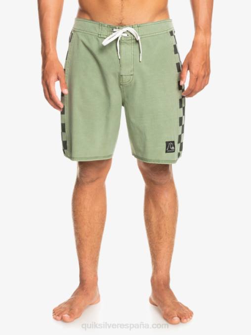 tomillo shorts de playa de cáñamo estirados con arco original lavado 18 D6T4D1672 hombres Quiksilver