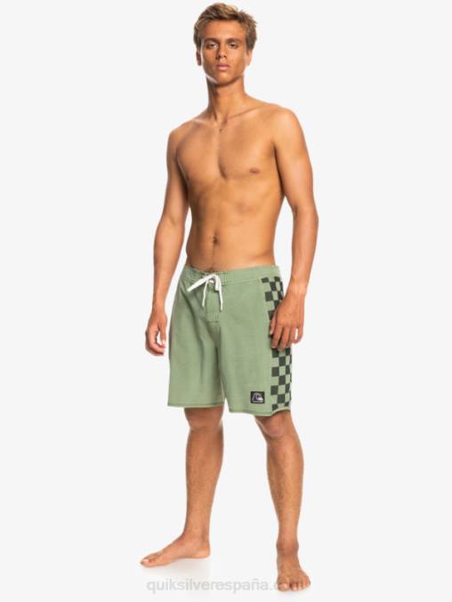 tomillo shorts de playa de cáñamo estirados con arco original lavado 18 D6T4D1672 hombres Quiksilver