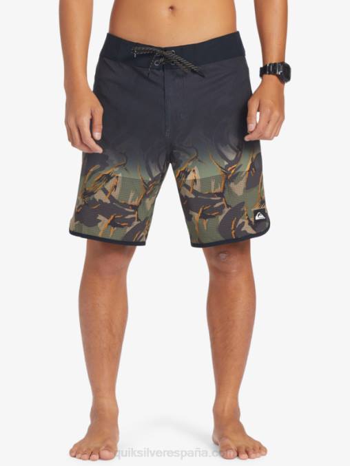 trébol de cuatro hojas shorts de playa highlite festoneado 19 D6T4D25 hombres Quiksilver