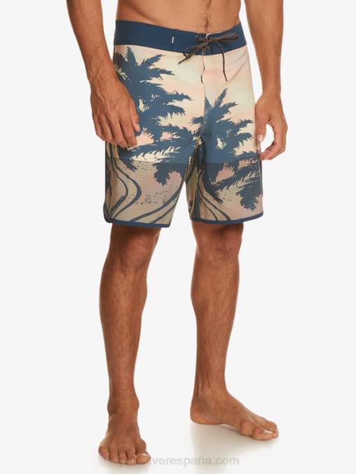 turquesa pastel shorts de playa highlite festoneado 19 D6T4D18 hombres Quiksilver