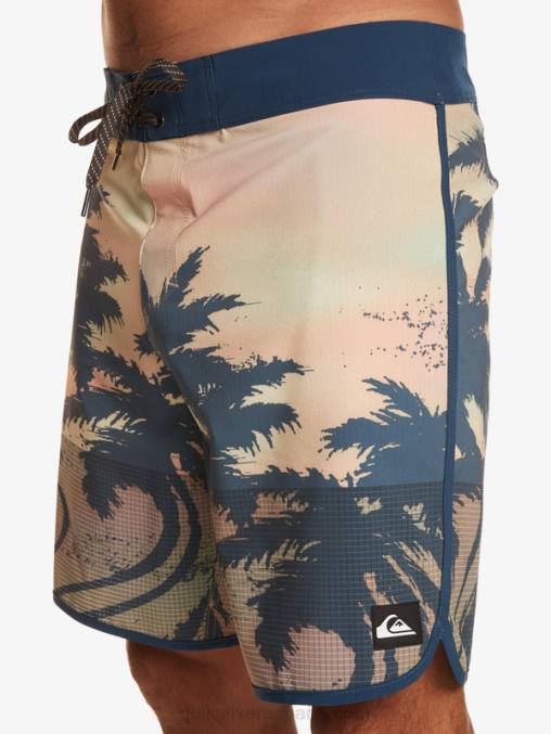 turquesa pastel shorts de playa highlite festoneado 19 D6T4D18 hombres Quiksilver