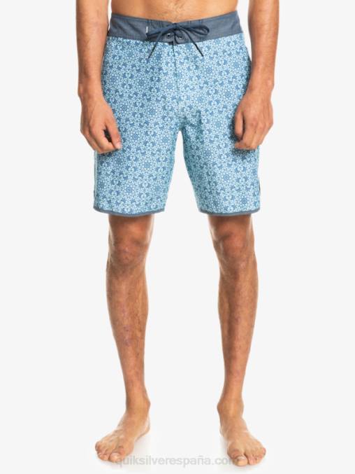 vidrio azul shorts de playa cáñamo elástico festoneado 19 D6T4D1741 hombres Quiksilver