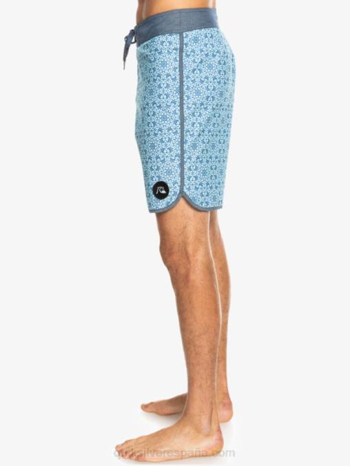 vidrio azul shorts de playa cáñamo elástico festoneado 19 D6T4D1741 hombres Quiksilver