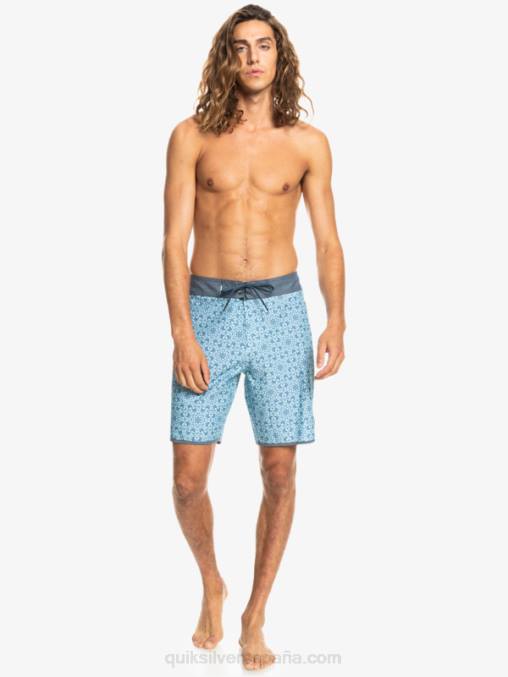 vidrio azul shorts de playa cáñamo elástico festoneado 19 D6T4D1741 hombres Quiksilver