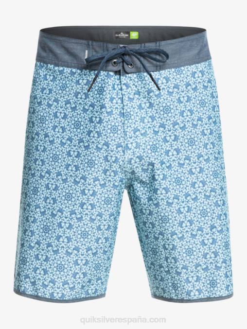 vidrio azul shorts de playa cáñamo elástico festoneado 19 D6T4D1741 hombres Quiksilver