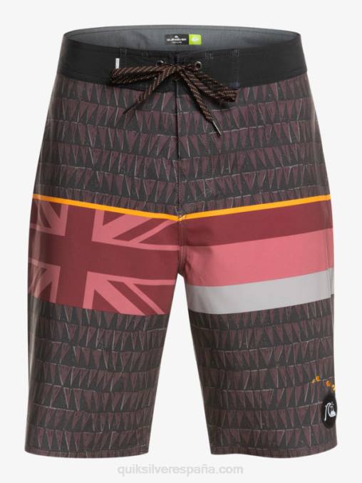 vino rubí shorts de baño surfsilk con rayas desteñidas 20 D6T4D1605 hombres Quiksilver