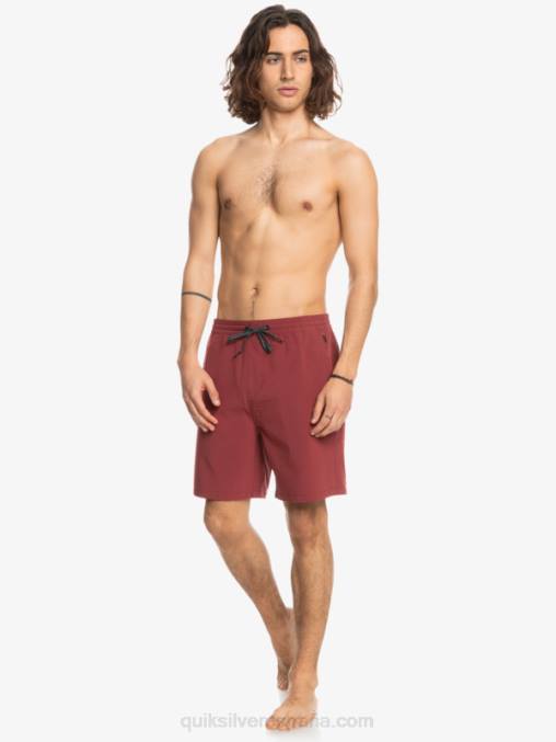vino rubí shorts elásticos ocean 18 anfibios D6T4D350 hombres Quiksilver