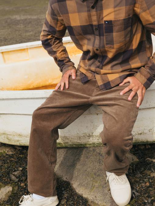 chispas de chocolate pantalones de pana de pana kracker D6T4D1547 hombres Quiksilver