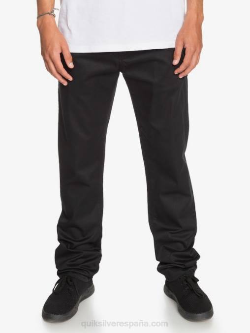 negro pantalones chinos con bolsillos de daily union D6T4D1160 hombres Quiksilver