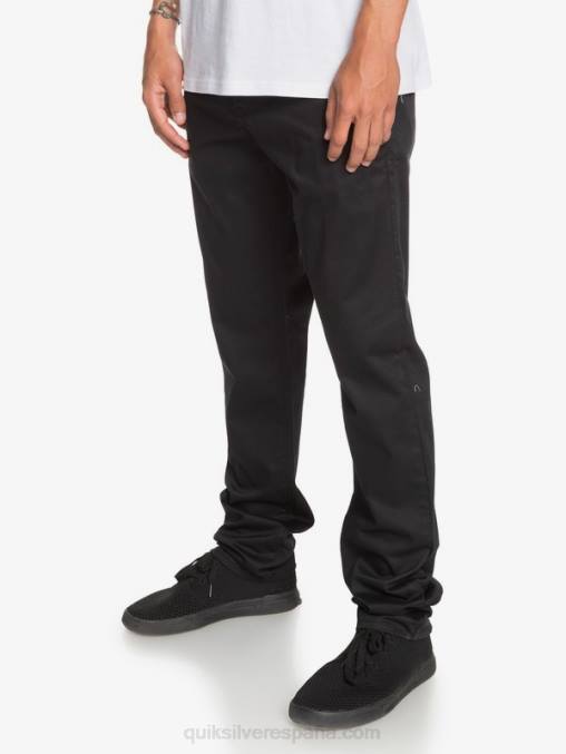 negro pantalones chinos con bolsillos de daily union D6T4D1160 hombres Quiksilver