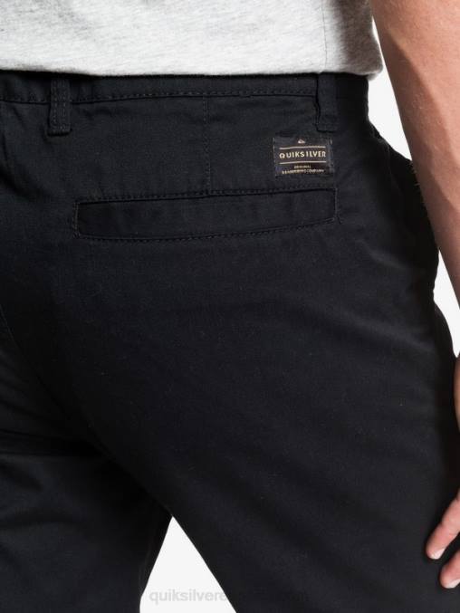 negro pantalones chinos con bolsillos de daily union D6T4D1160 hombres Quiksilver