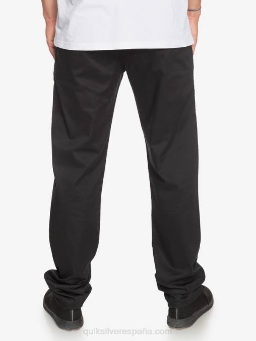 negro pantalones chinos con bolsillos de daily union D6T4D1160 hombres Quiksilver