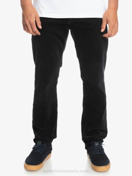 negro pantalones de pana de pana kracker D6T4D1546 hombres Quiksilver