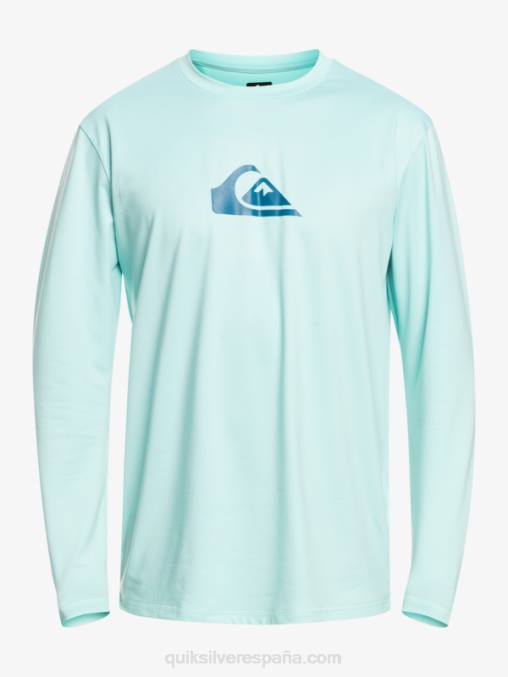 Angel Azul playera de manga larga con rayas sólidas upf 50 surf D6T4D846 hombres Quiksilver