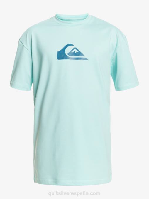 Angel Azul playera de surf de manga corta UPF 50 Solid Streak D6T4D889 hombres Quiksilver