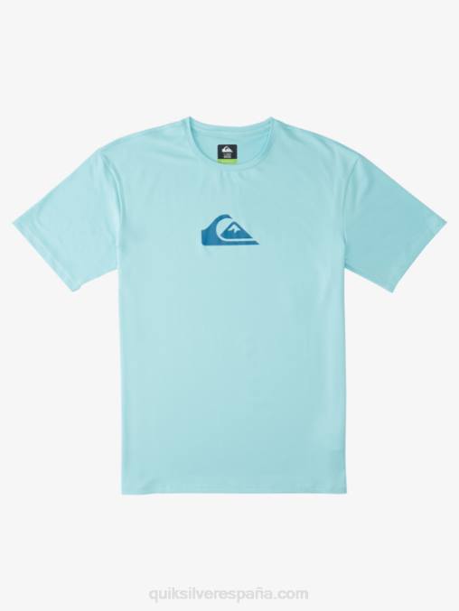 Angel Azul playera de surf de manga corta UPF 50 Solid Streak D6T4D889 hombres Quiksilver