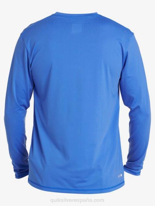 azul brillante playera de surf upf 50 de manga larga con rayas sólidas D6T4D1584 hombres Quiksilver