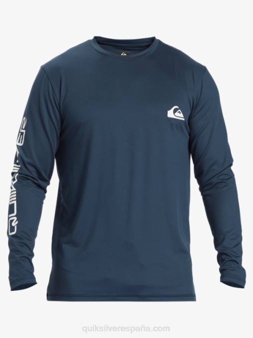 azul marino medianoche omni session camiseta de surf de manga larga upf 50 D6T4D405 hombres Quiksilver