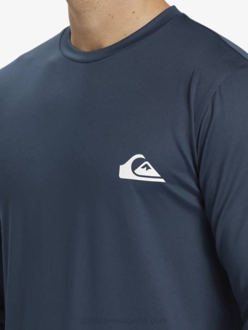azul marino medianoche omni session camiseta de surf de manga larga upf 50 D6T4D405 hombres Quiksilver